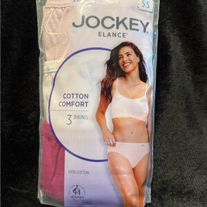 New Jockey Elance Cotton Comfort Bikinis 3 Pack Size 5 Small (NIP)